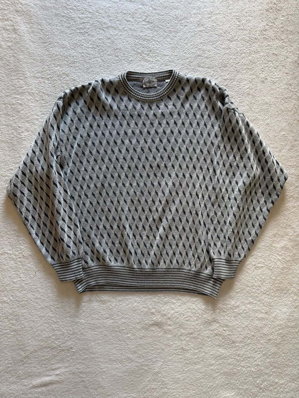 Linea Uomo Sweater Mens 54/XL Wool Blend Pullover Grandpacore Oversized Y2K